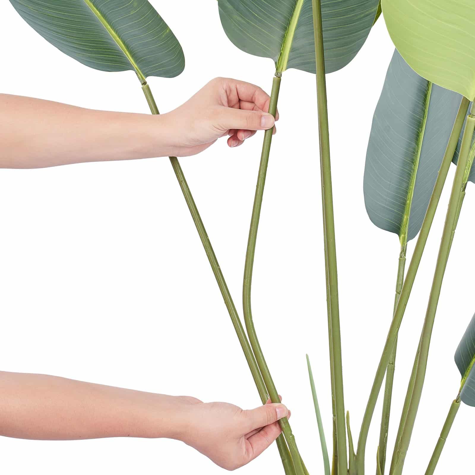 VEVOR 1.5m Artificial Bird of Paradise Tree – Lifelike PE Plant, Anti-Tip, Indoor/Outdoor Decor, Low Maintenance Faux Tree — изображение 9