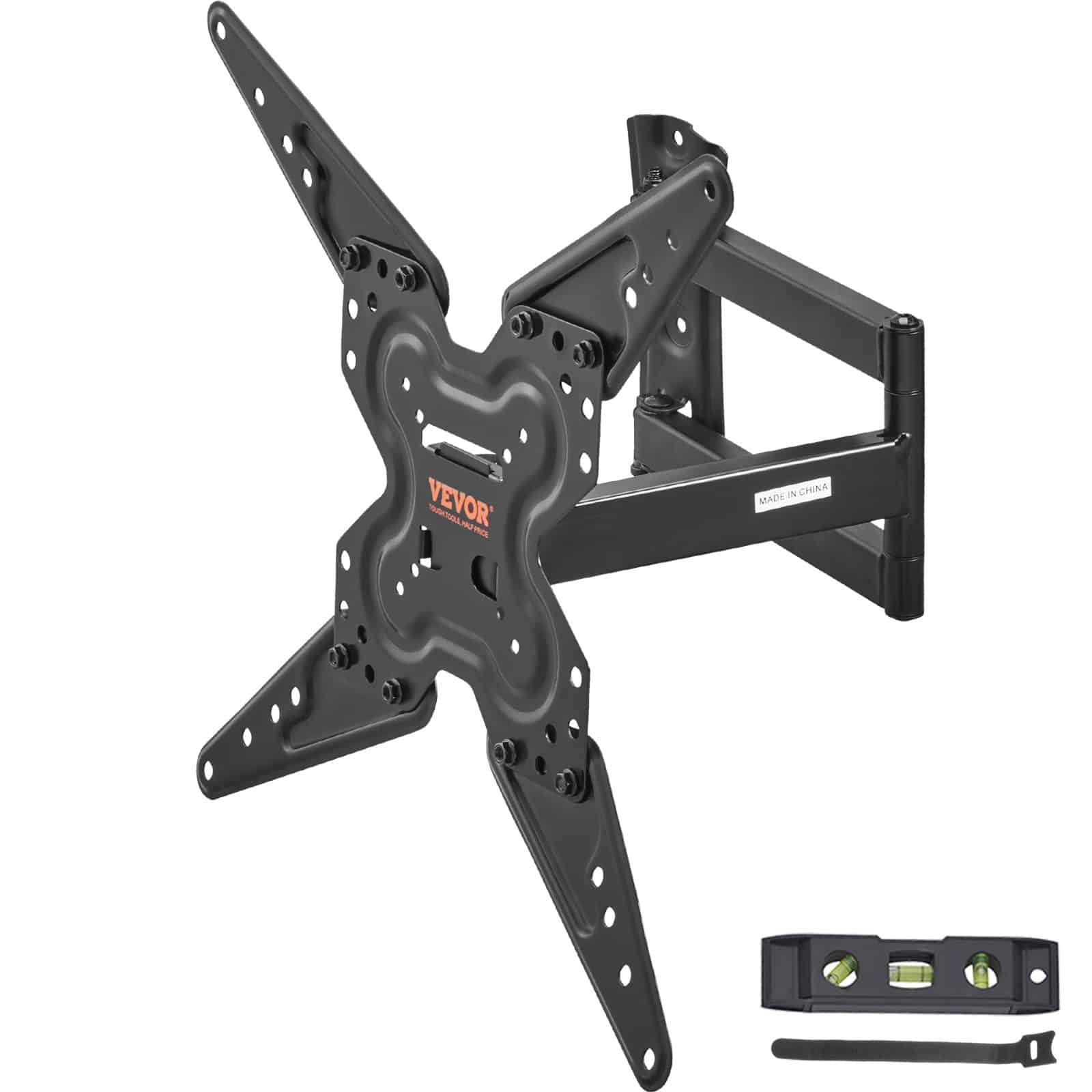 VEVOR Full Motion TV Wall Mount for 66–140 cm TVs, 99 lbs Load, Adjustable Arm, Tilt & Swivel, VESA 75x75–400x400