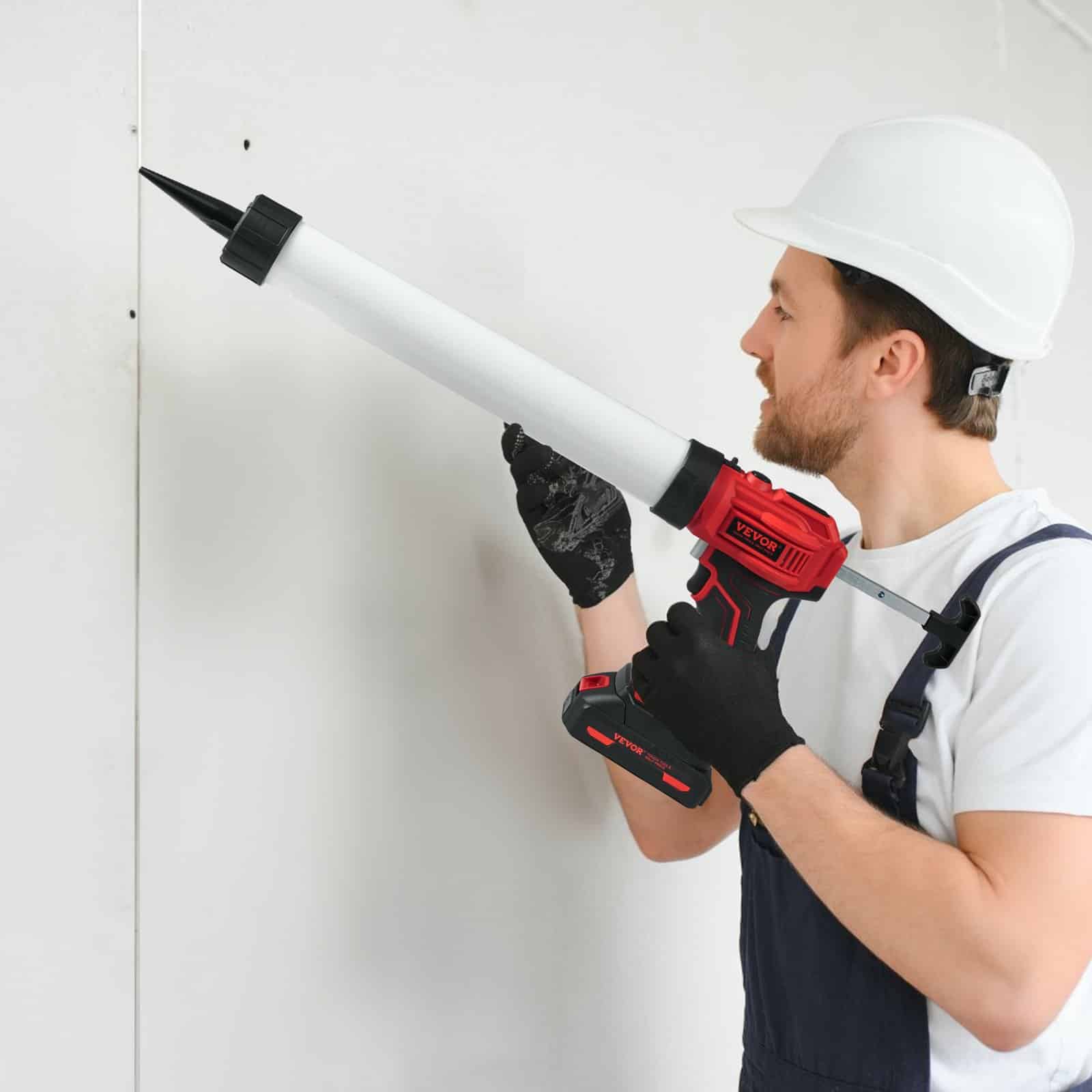 VEVOR 20V Cordless Electric Caulking Gun 600ml with 4 Speeds, Anti-Drip, 2646N Thrust, Battery Powered — attēls 8