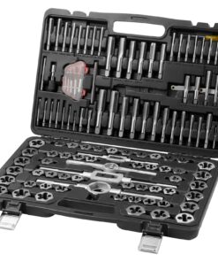 VEVOR 116-Piece Tap and Die Set, Metric & SAE, Hardened Steel Threading Tools with Case for Cutting Internal & External Threads