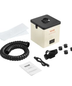 VEVOR 100W Solder Fume Extractor with 3-Stage Filter, 240 m³/h Suction, Quiet Portable Smoke Absorber for Soldering & DIY