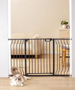 VEVOR Extra Wide Baby & Pet Gate 75 до 130 см, висота 76 см, автоматичне закриття захисних воріт для сходів і дверей, кріплення під тиском/стіни, чорний