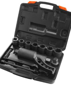 VEVOR Heavy Duty Torque Multiplier Wrench Set, 1" Drive, 6800Nm, 1:64 Ratio, 8 Sockets & Case for Truck/Trailer/RV Wheel Nuts