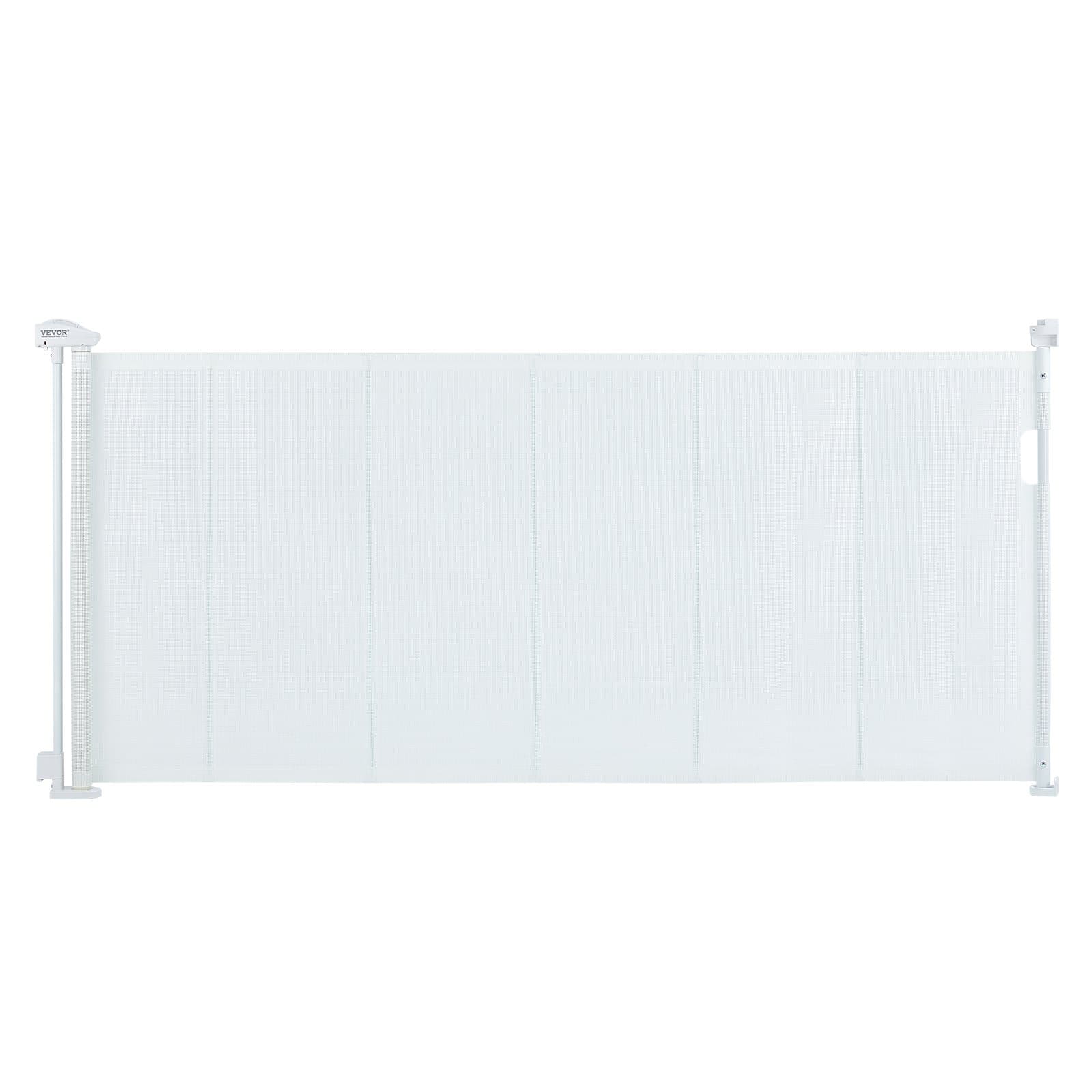 VEVOR Ištraukiami tinklelio vaikų saugos varteliai, 86,9 cm aukščio, prailginami iki 195,1 cm, vaikų ir naminių gyvūnėlių saugos varteliai laiptams, durims, balti