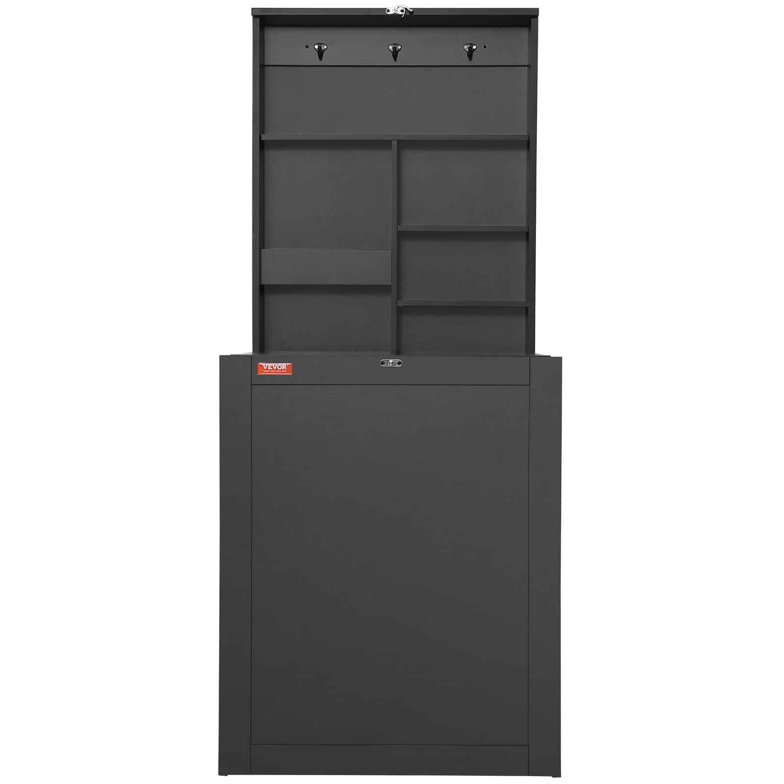 VEVOR Wall-Mounted Folding Desk with Blackboard, Space-Saving Convertible Table for Home Office, 60x16.5x75 cm, 45 kg Load — изображение 10