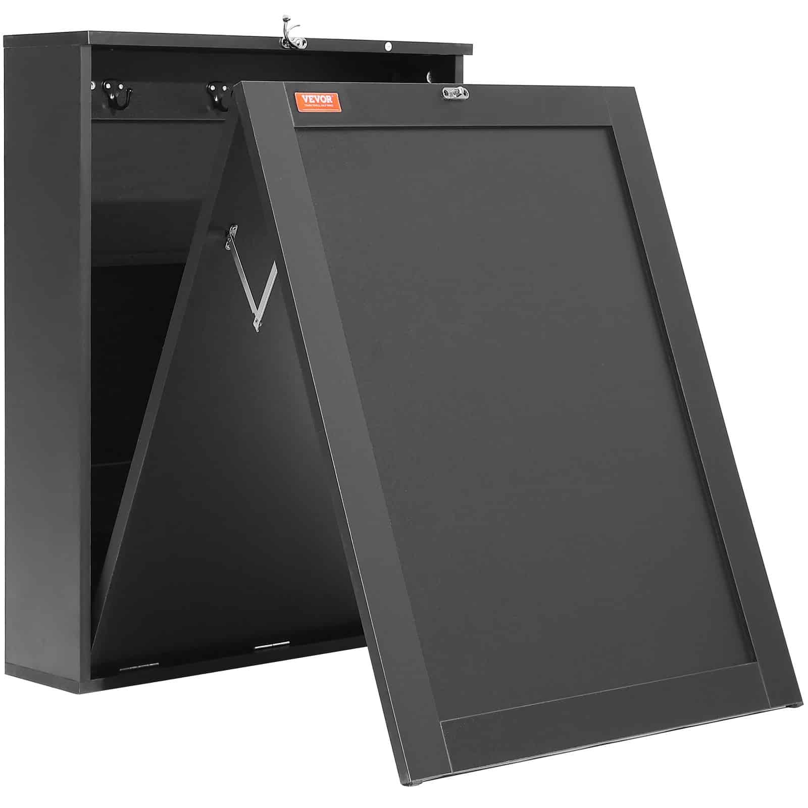 VEVOR Wall-Mounted Folding Desk with Blackboard, Space-Saving Convertible Table for Home Office, 60x16.5x75 cm, 45 kg Load — изображение 11