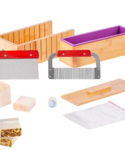 VEVOR набор для изготовления мыла ручной работы с бамбуковой коробкой, силиконовой формой, ножами, пакетами и наклейками