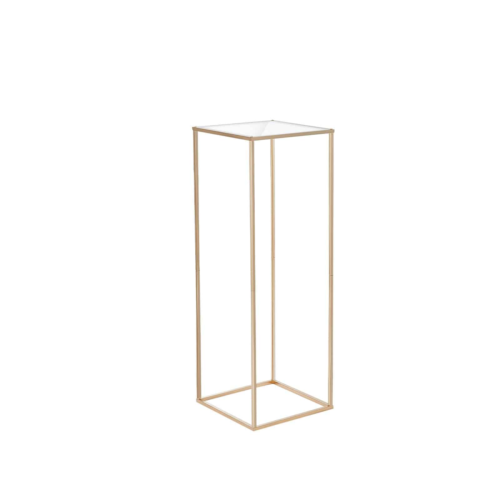 VEVOR Set of 10 Gold 80cm Metal Wedding Flower Stands with Acrylic Shelves – Geometric Rectangular Column for Event Decor — изображение 11