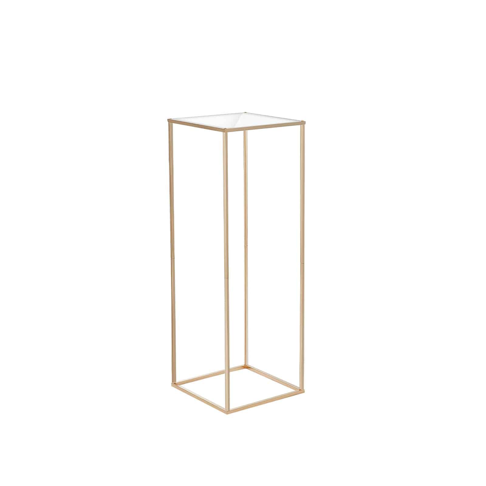 VEVOR Set of 10 Gold 80cm Metal Wedding Flower Stands with Acrylic Shelves – Geometric Rectangular Column for Event Decor — изображение 12