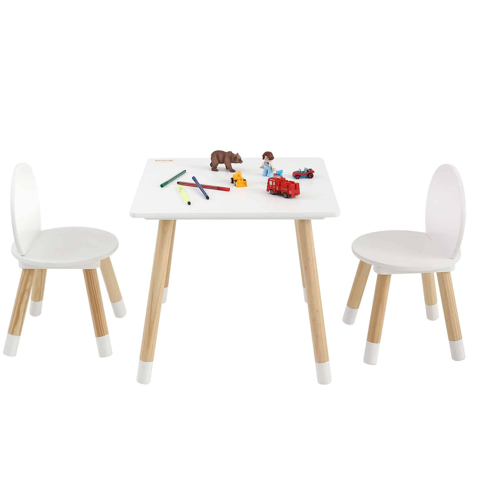 VEVOR Kids Table & 2 Chairs Set for Ages 2–8, Multi-Activity Toddler Table for Drawing, Learning, Reading, and Play – Paveikslėlis 11