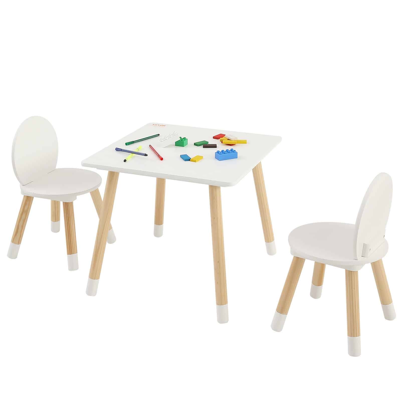 VEVOR Kids Table & 2 Chairs Set for Ages 2–8, Multi-Activity Toddler Table for Drawing, Learning, Reading, and Play – Paveikslėlis 12