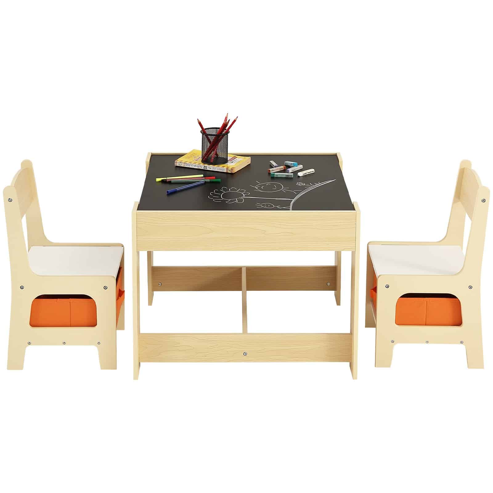 VEVOR Kids Wooden Activity Table & Chair Set with Storage Boxes, Multi-Function Play & Learning Desk for Toddlers 2–8 Years – Paveikslėlis 10