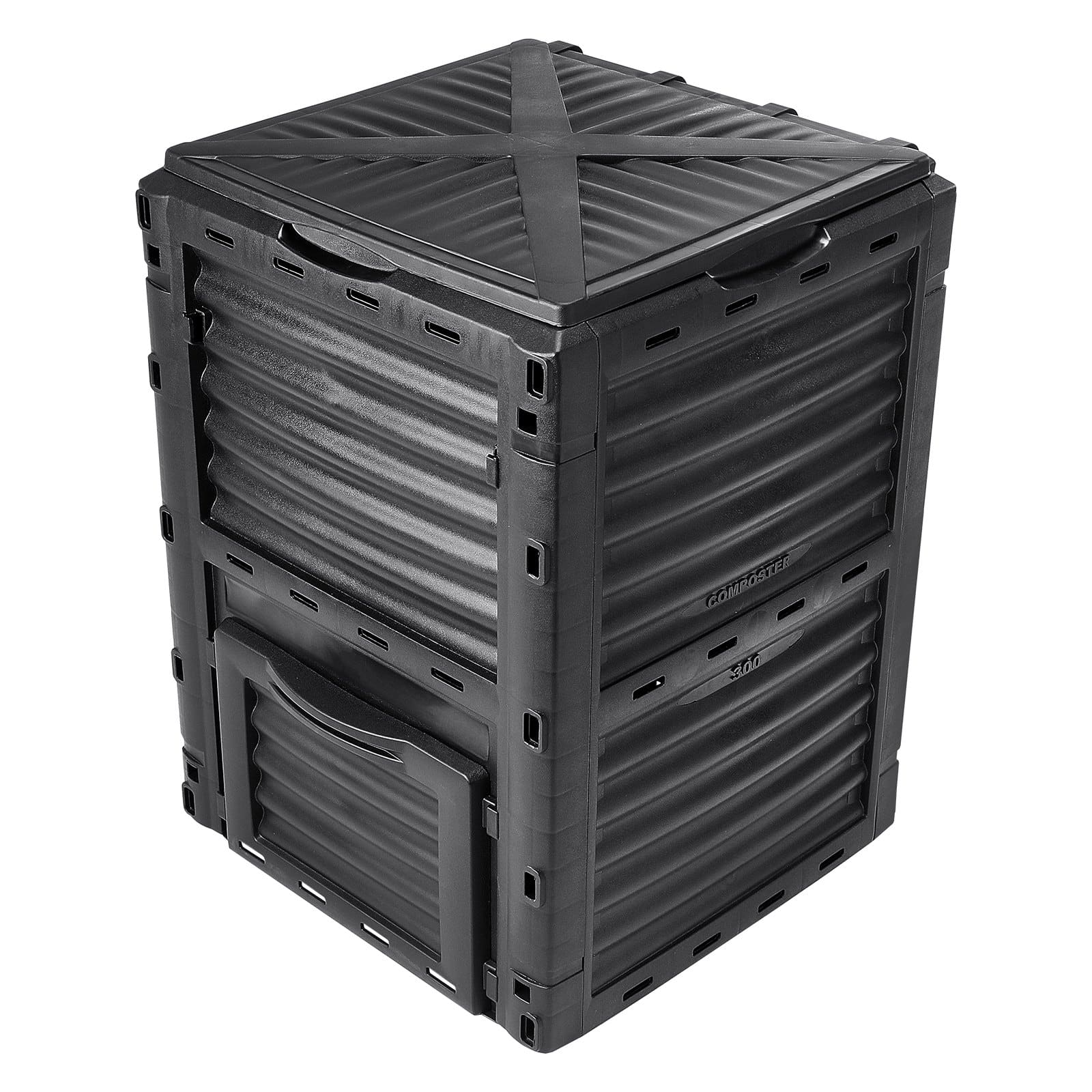 VEVOR 300L Garden Compost Bin – BPA-Free, Outdoor Composter with Lid & Bottom Door, Fast Soil Creation, Easy Assembly - Pilt 12