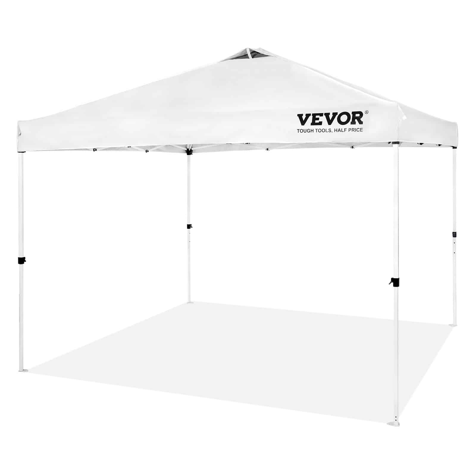 VEVOR 3x3 m Pop Up Canopy Tent with Bag, UV & Water-Resistant, Adjustable Height, for Camping & Outdoor Events, White – Paveikslėlis 10