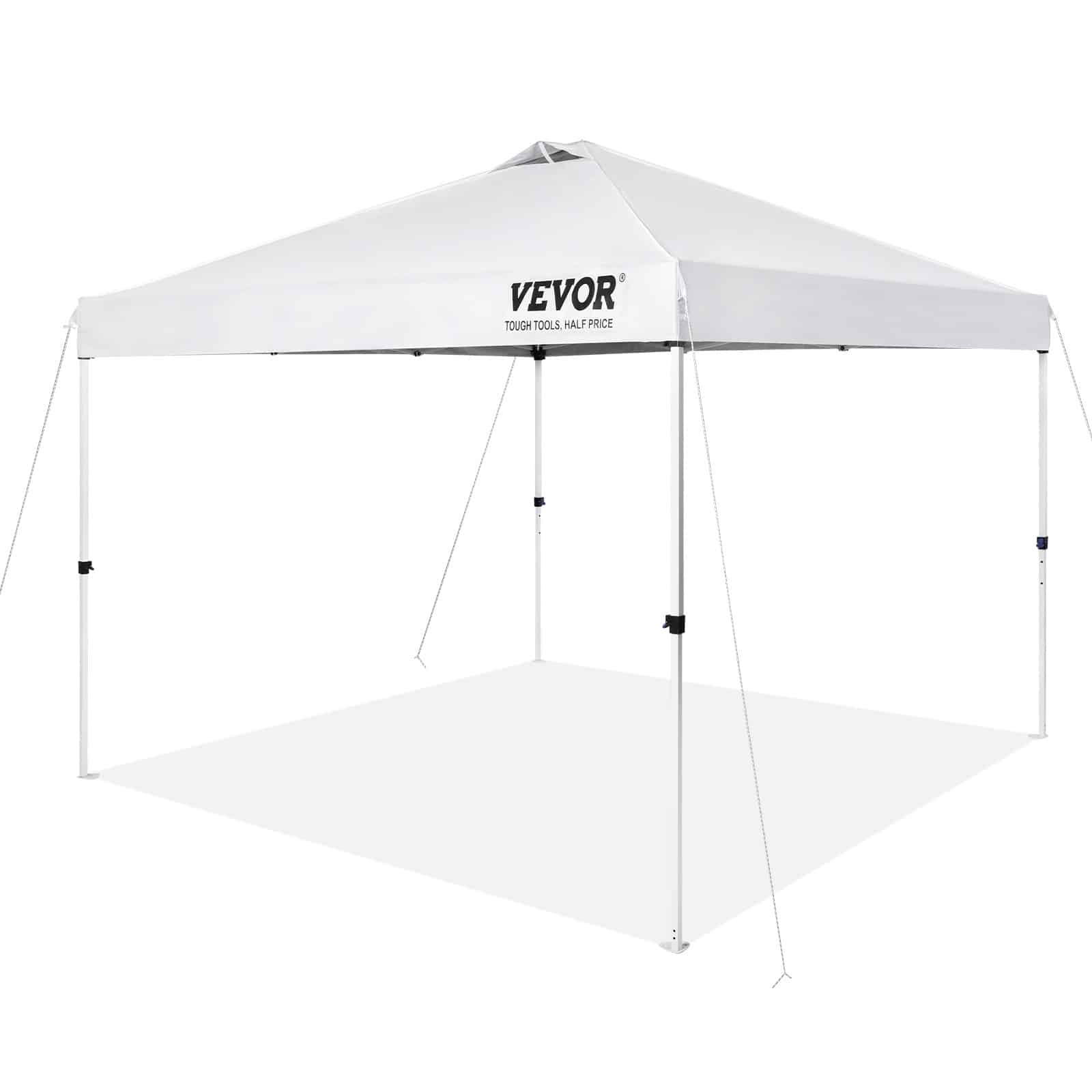 VEVOR 3x3 m Pop Up Canopy Tent with Bag, UV & Water-Resistant, Adjustable Height, for Camping & Outdoor Events, White – Paveikslėlis 11