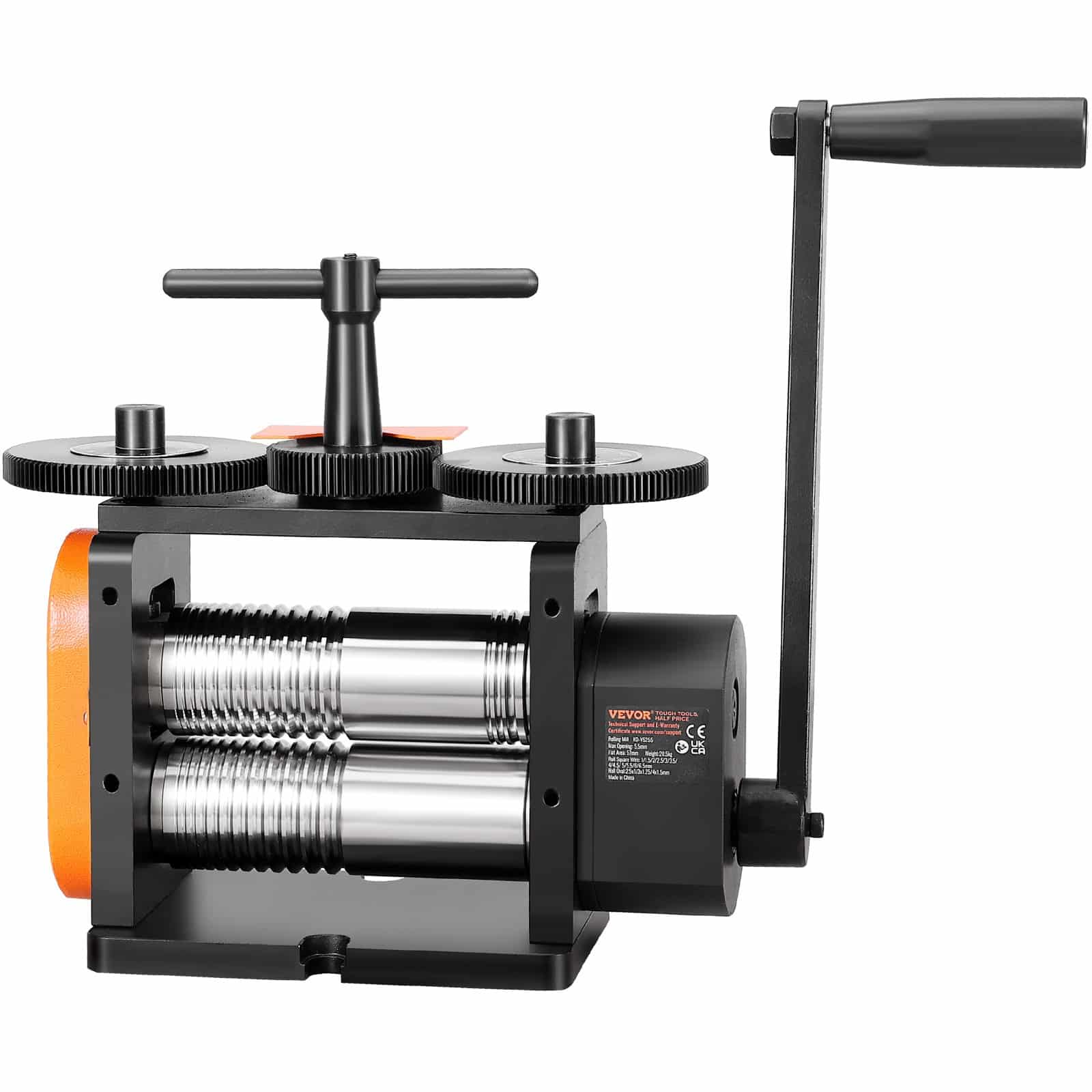 VEVOR 3-in-1 Jewelry Rolling Mill Machine, 57 mm Rollers, 1:2 Gear Ratio, 0–5.5 mm Adjustable, For Sheet, Wire & Ellipse Forming - Зображення 11