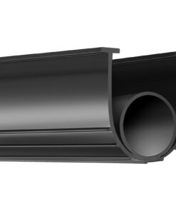 Нижний уплотнитель для гаражных ворот VEVOR, 6,1м, резина U-форма + O-кольцо, герметик, 8мм Т-конец, 9,5см, черный