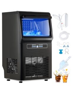 VEVOR Отдельностоящий Коммерческий Льдогенератор, 31.8 кг/24ч, 36 Кубиков, Изоляция, Автоочистка, LED Дисплей