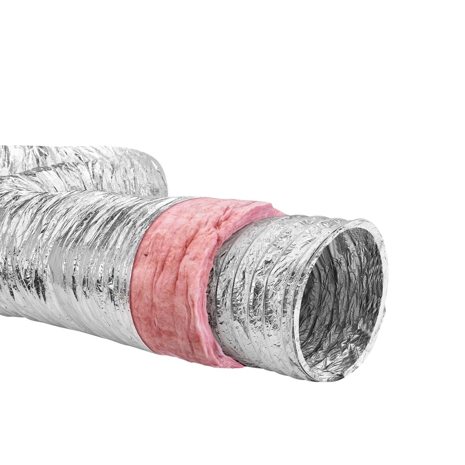 VEVOR 127mm Insulated Dryer Vent Hose, 7.62m Flexible Duct with Clamps, 3-Layer R-6.0 Fire-Resistant HVAC Exhaust Pipe - Зображення 11