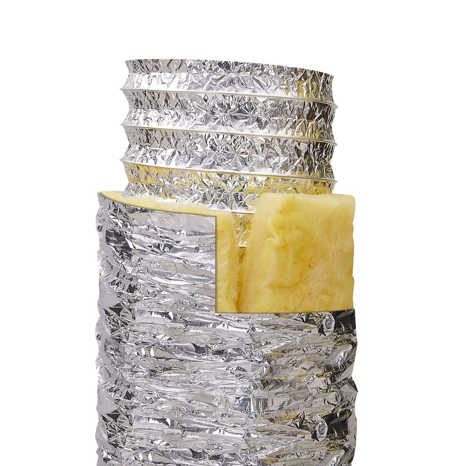 VEVOR 152.4mm Insulated Dryer Vent Hose 7.62m, 3-Layer Flexible Duct with Clamps, R-4.2 Fire Rated for HVAC Ventilation – Paveikslėlis 9