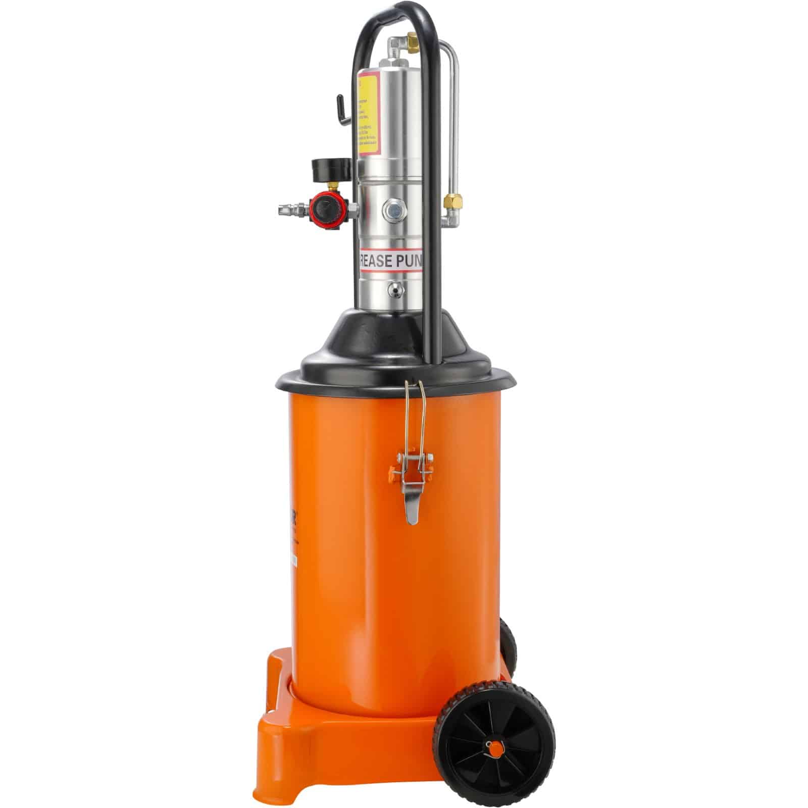 VEVOR 12L Pneumatic Grease Pump with 13 ft Hose & Gun, Portable Air-Operated Lubrication Pump, 50:1 Ratio, Steel Barrel, on Wheels — изображение 12