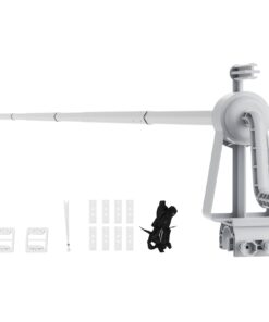 Ролик для покрытия бассейна VEVOR, регулируемый алюминиевый солнечный рулон 2,6–6 м для наземных бассейнов с защитой от опрокидывания