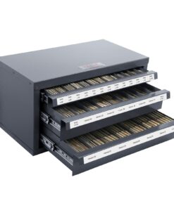 VEVOR шкаф-органайзер для метчиков с 3 ящиками, 29 отсеков для метчиков 3–24мм, штабелируемый стальной шкаф с маркировкой