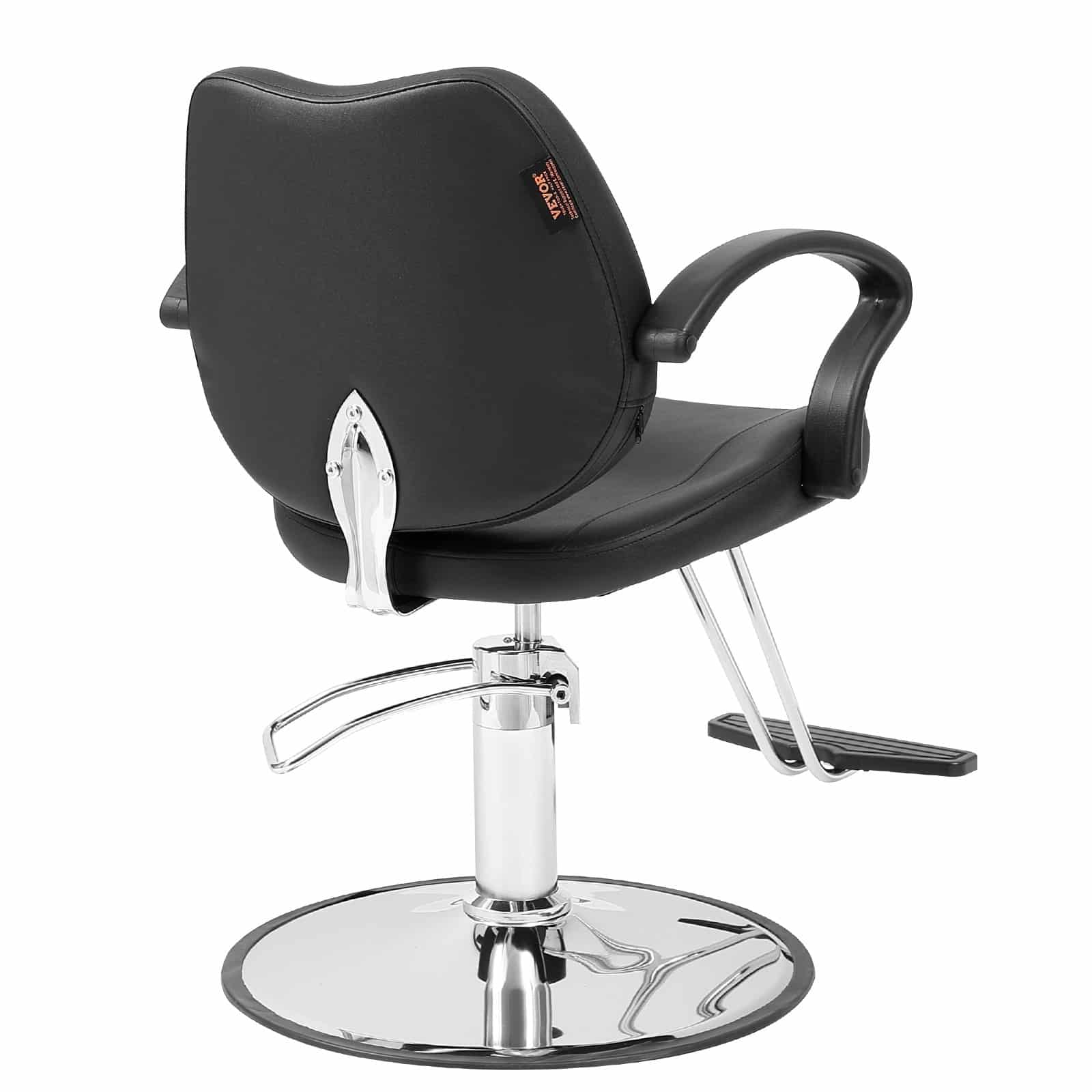 VEVOR Black Salon Chair with Hydraulic Pump, 360° Swivel, Footrest, PU Leather, Max Load 150 kg for Hair Stylists & Beauty Spa — изображение 11
