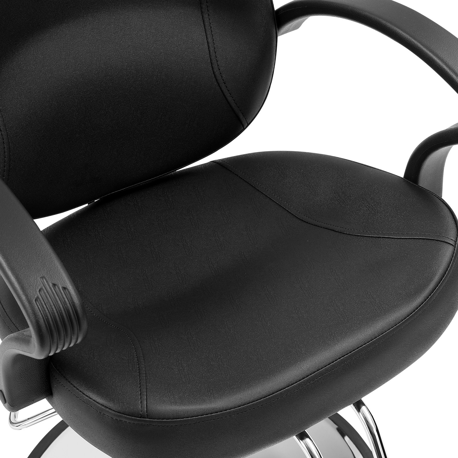 VEVOR Black Salon Chair with Hydraulic Pump, 360° Swivel, Footrest, PU Leather, Max Load 150 kg for Hair Stylists & Beauty Spa — изображение 12