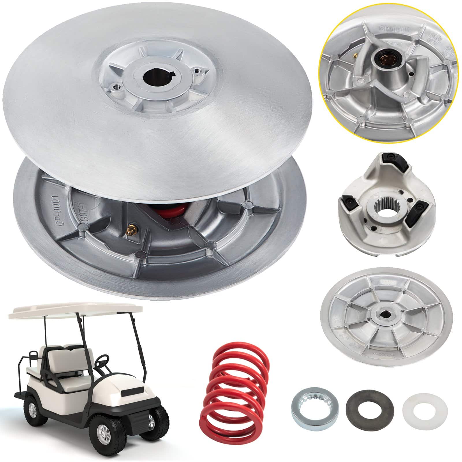 VEVOR golfikäru ajamsidur Yamaha G2-G22 (1985–2007) jaoks, vastupidav alumiiniumist sidur vedruga, lihtne paigaldus