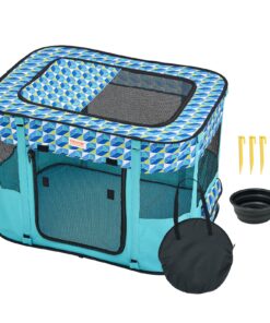 VEVOR Saliekama Mājdzīvnieku Apsardzes Zona 81x61x56cm, Ūdensizturīgs Oxford Audums, Portatīva Suņu/Kausu Mītne Iekštelpām/Ārtelpām