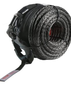 VEVOR 9.5 mm x 25.91 m Synthetic Winch Rope 12,020 kg with Hook, Sleeve & Strap for SUV, Off-Road & Trucks