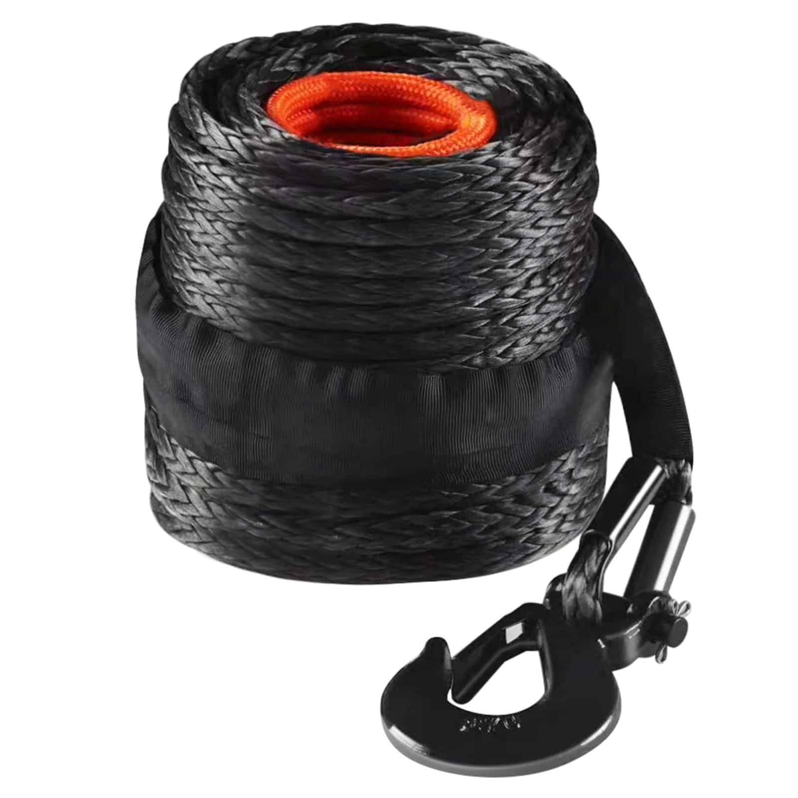 VEVOR 9.5 mm x 25.91 m Synthetic Winch Rope 12,020 kg with Hook, Sleeve & Strap for SUV, Off-Road & Trucks - Image 12