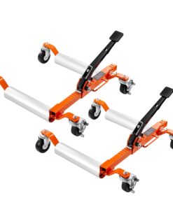 VEVOR 1360 kg Ratcheting Wheel Dolly Set for Vehicle Lifting & Moving - 2 Pack, Fits Up to 355.6 mm Tires