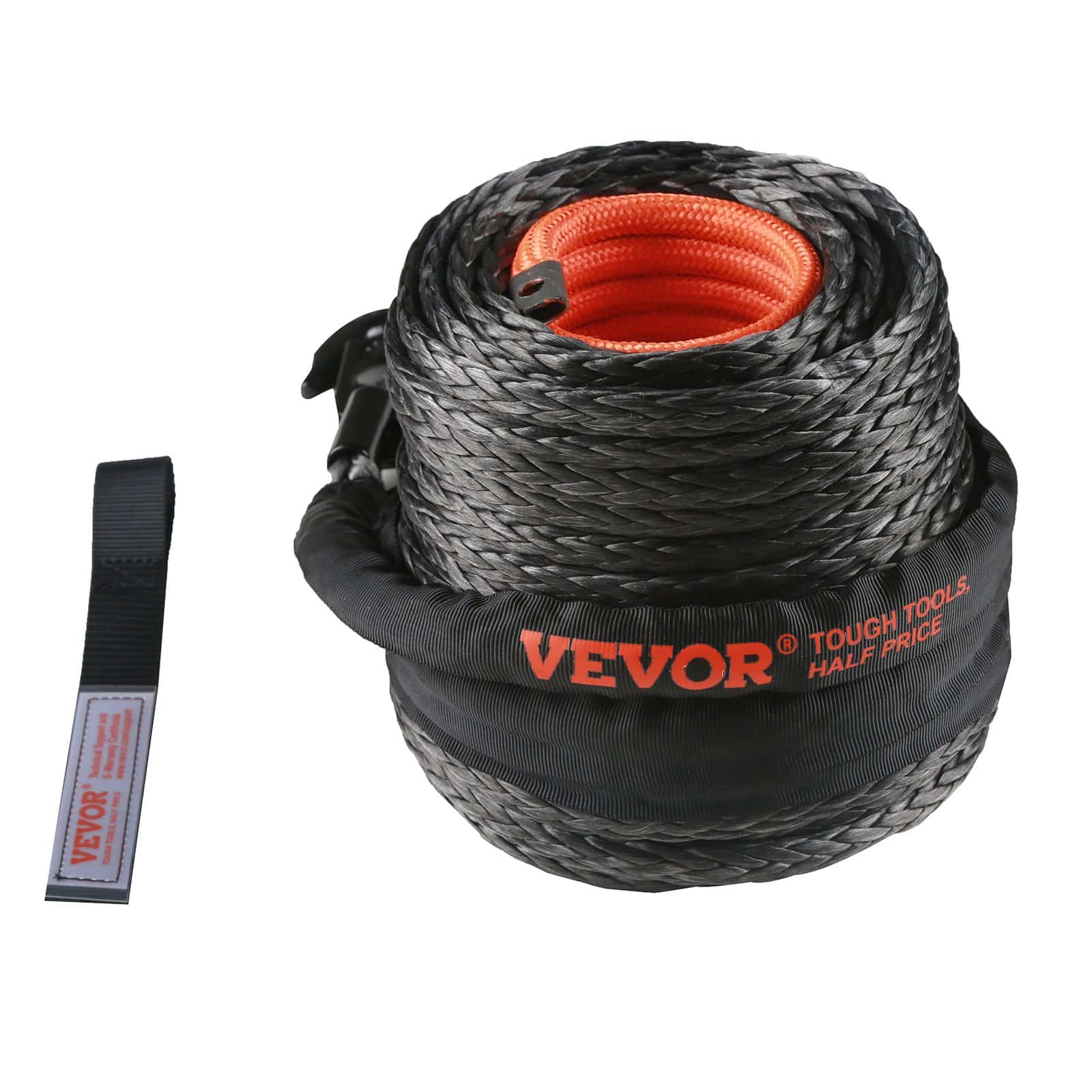 VEVOR 12.7mm x 28m Synthetic Winch Rope 14,515kg with Hook, Strap & Sleeves for SUV, Truck, Off-Road Vehicle - Image 10