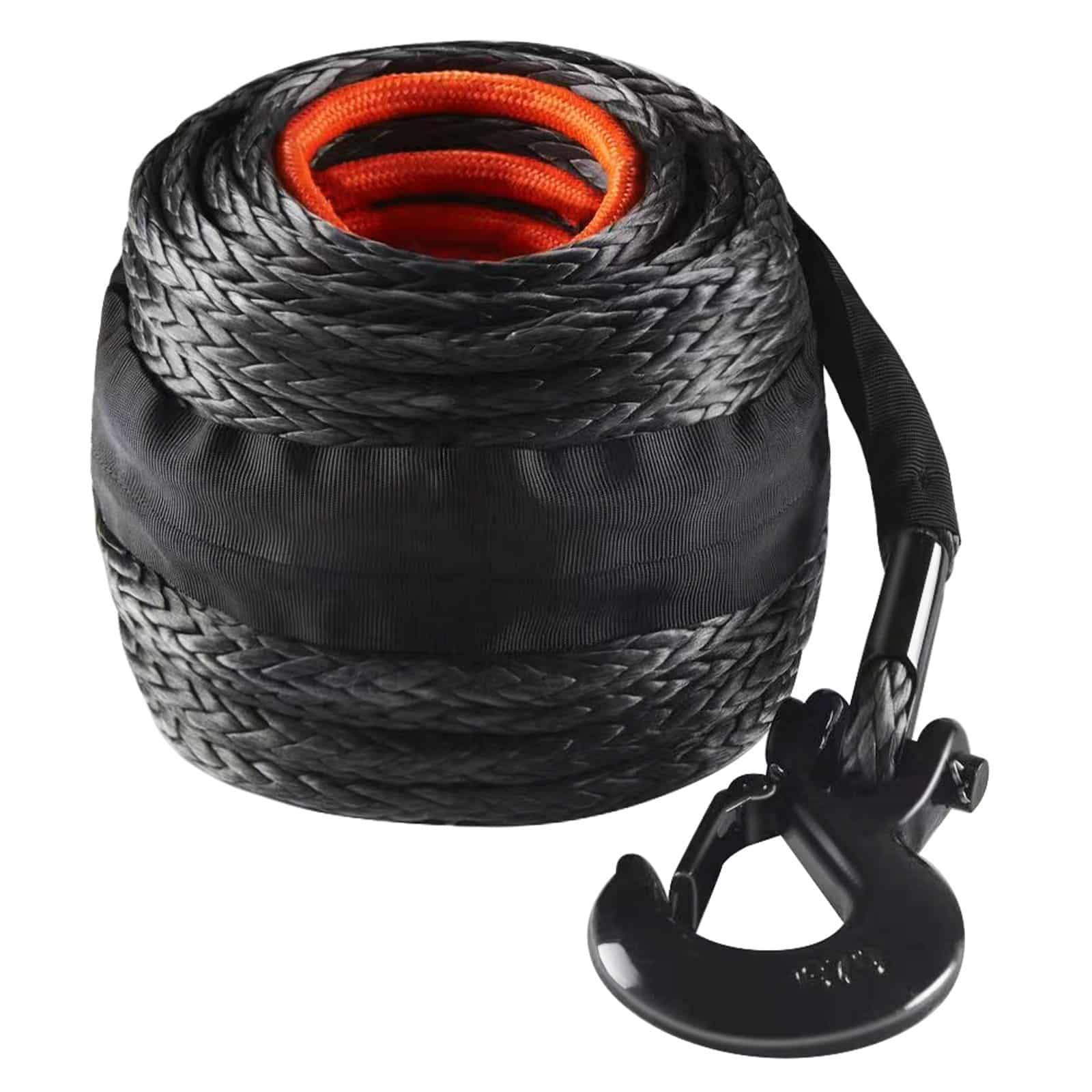 VEVOR 12.7mm x 28m Synthetic Winch Rope 14,515kg with Hook, Strap & Sleeves for SUV, Truck, Off-Road Vehicle - Image 11