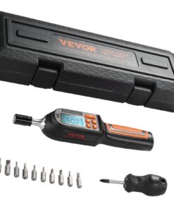 VEVOR Digital Torque Screwdriver 0.64 cm Drive, 0.30–7.98 Nm, LCD Display, Presets, Peak Mode, Bits & Case Included