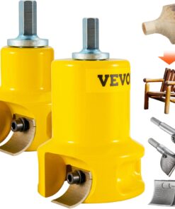 VEVOR Log Tenon Cutter Kit 25.4mm & 50.8mm, Dual Blades, Aluminum & Steel, DIY Log Furniture Tool for Beginners