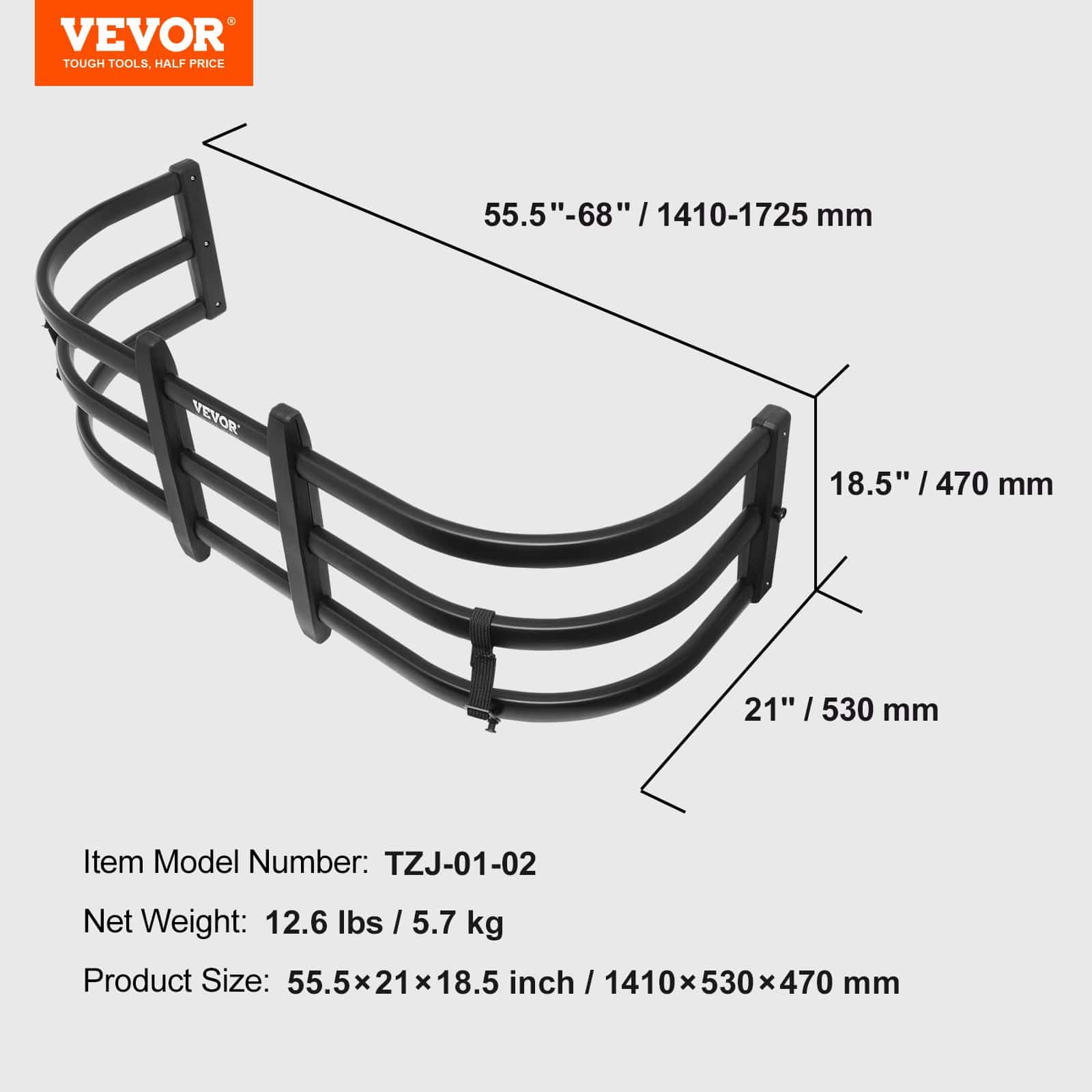 VEVOR Retractable Aluminum Truck Bed Extender 141–173 cm, Fits Ford, Ram, Toyota, Nissan, Chevy, GMC Pickups — изображение 7