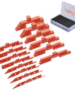 VEVOR Набор из 14 прецизионных алюминиевых блоков для настройки фрезера с лазерной разметкой, метрические измерительные блоки