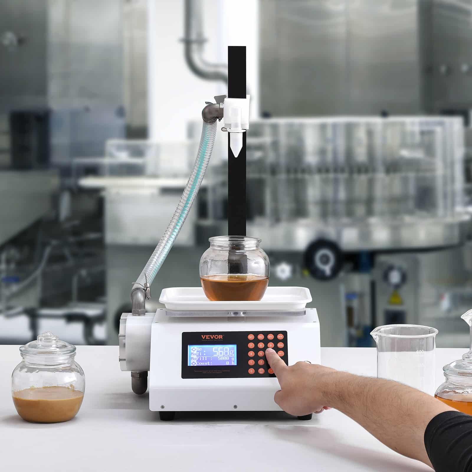 VEVOR Automatic Liquid Filling Machine 50–5000 g, Digital Gear Pump Filler for Honey, Oil, Wine, Detergent & Viscous Liquids – Paveikslėlis 8