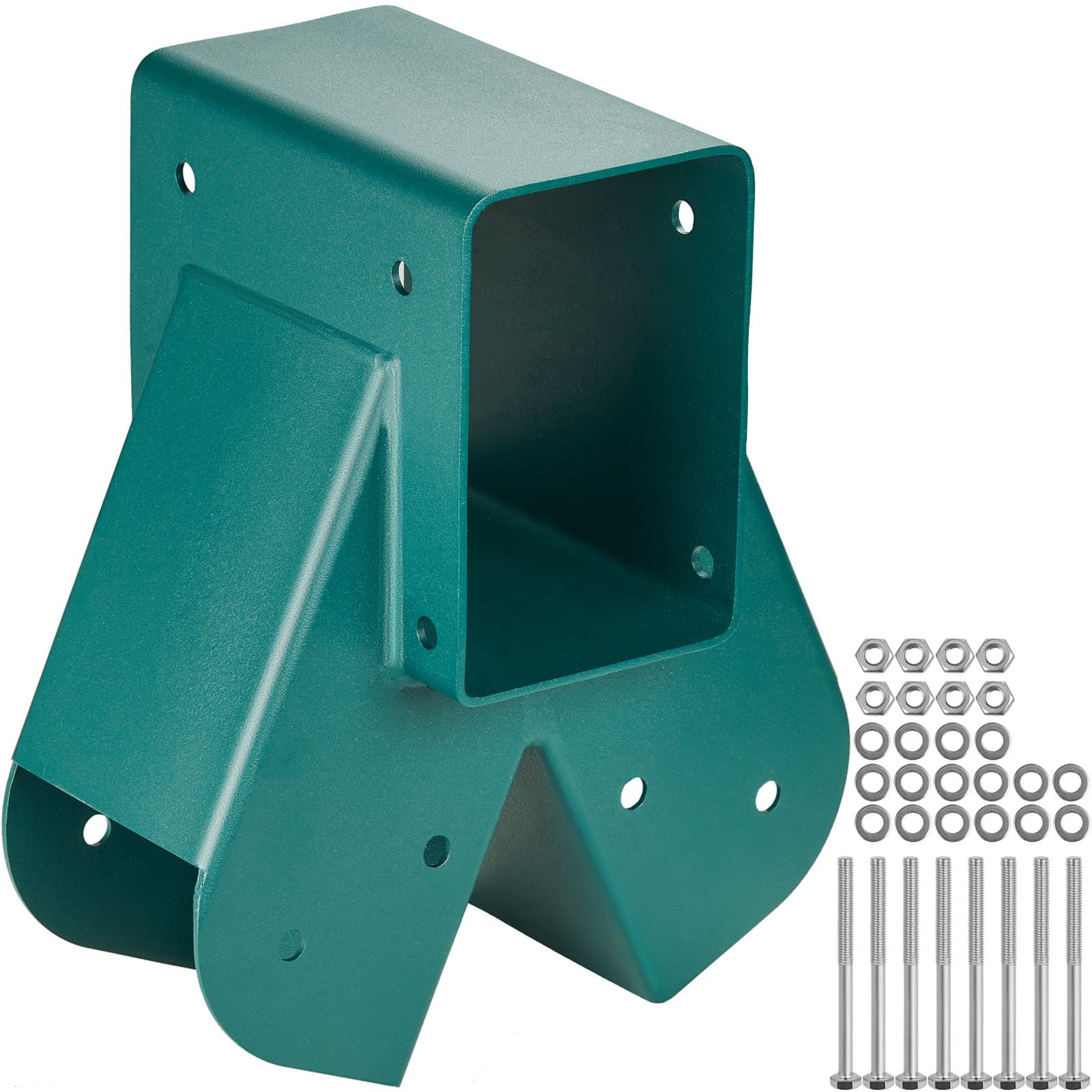 VEVOR Heavy-Duty A-Frame Swing Set Bracket Kit, Carbon Steel, for 2 Legs (101.6x101.6mm) & 1 Beam (101.6x152.4mm), Green