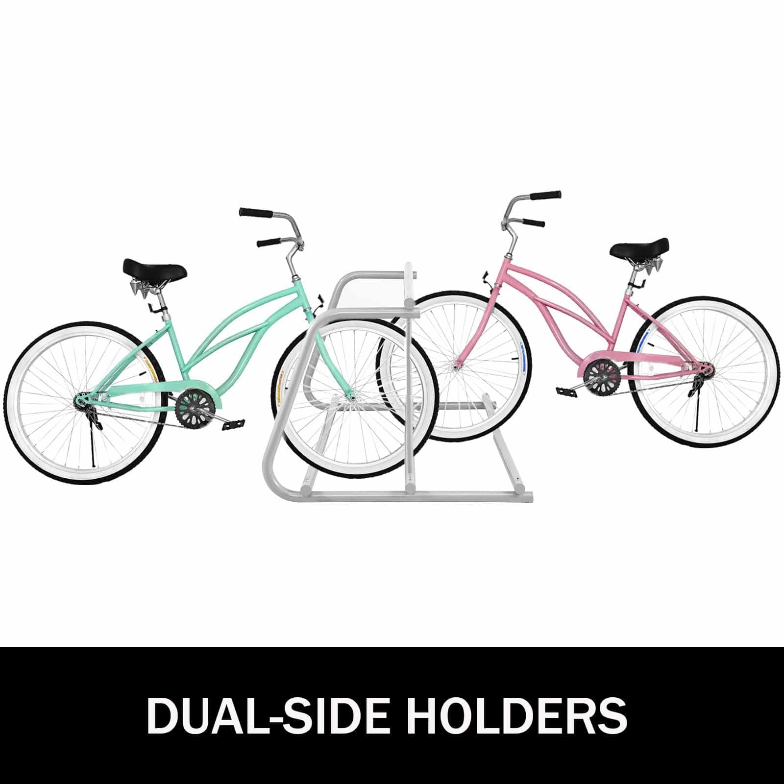 VEVOR 1.5m Steel Floor Bike Rack for 10 Bikes, Dual-Sided Stand for Garages, Streets, Yards, Events — изображение 3