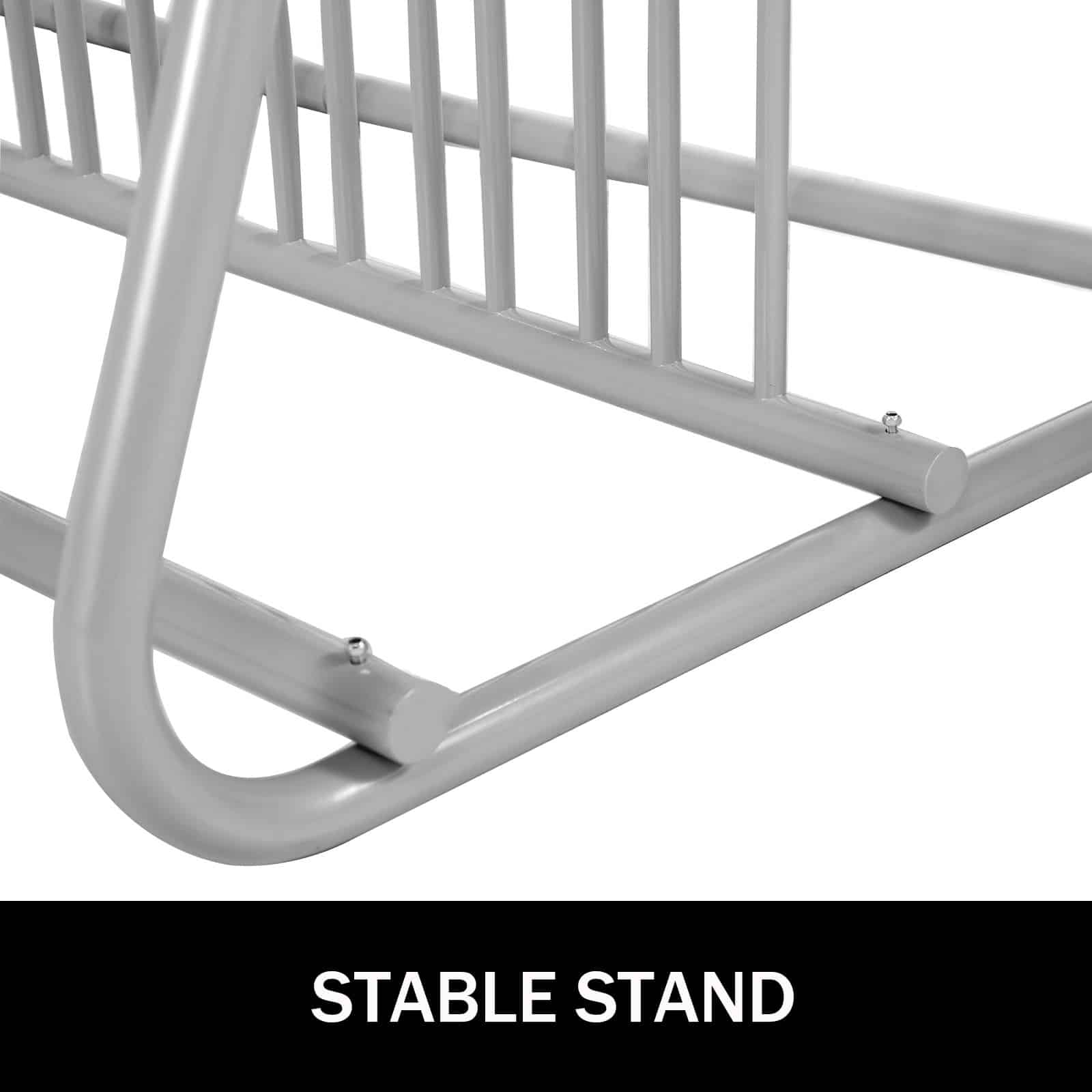 VEVOR 1.5m Steel Floor Bike Rack for 10 Bikes, Dual-Sided Stand for Garages, Streets, Yards, Events — изображение 4