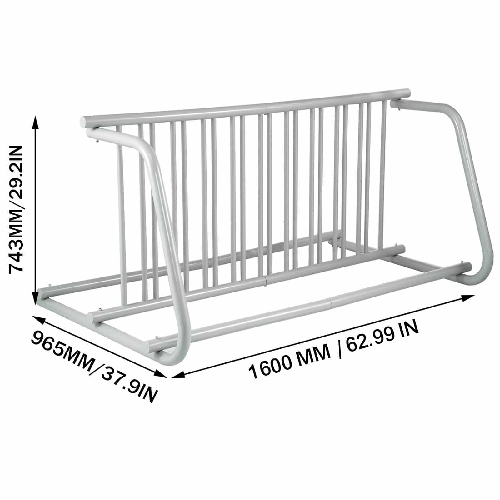 VEVOR 1.5m Steel Floor Bike Rack for 10 Bikes, Dual-Sided Stand for Garages, Streets, Yards, Events — изображение 8