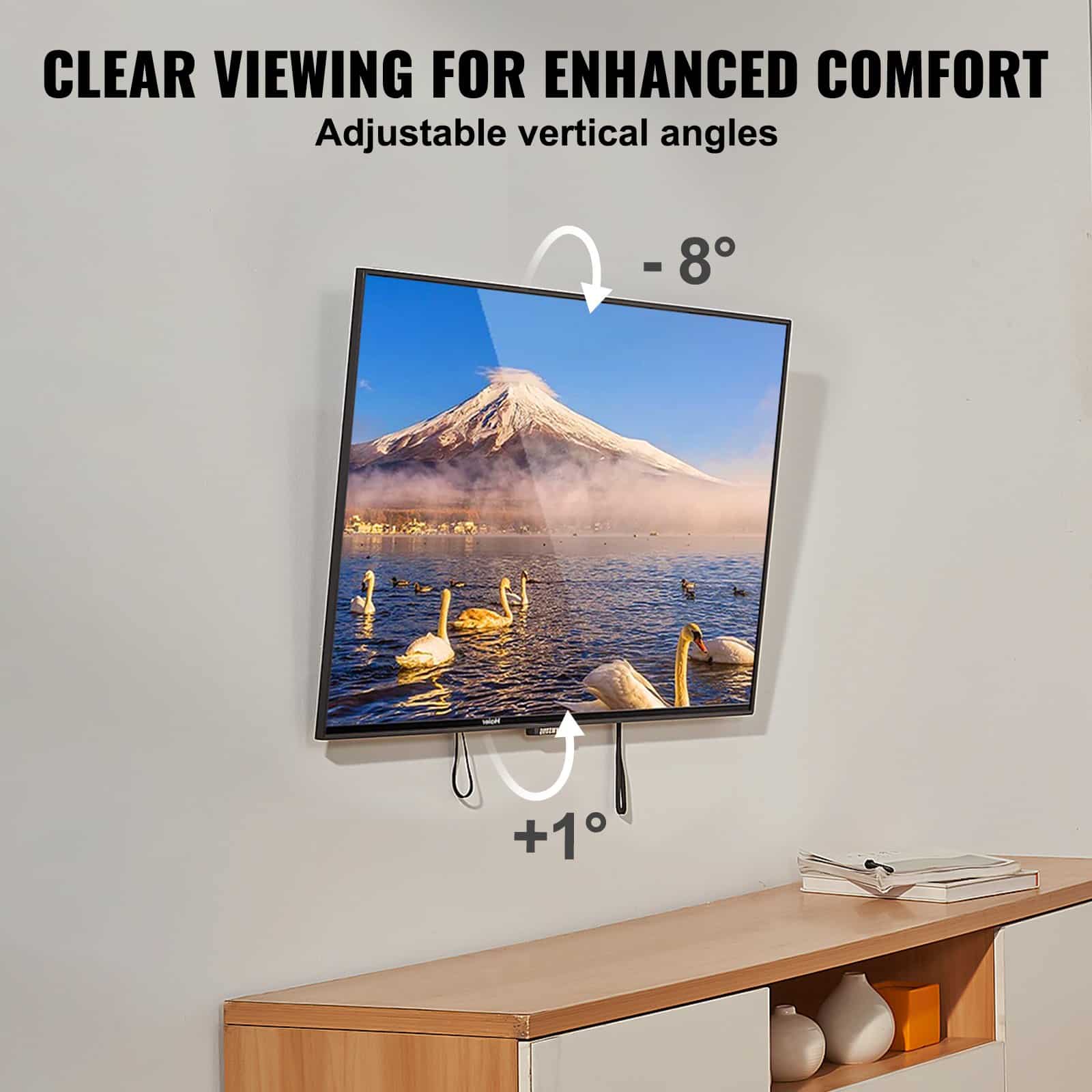 VEVOR Universal Tilt TV Wall Mount 94:178 cm, Max VESA 600×400 mm