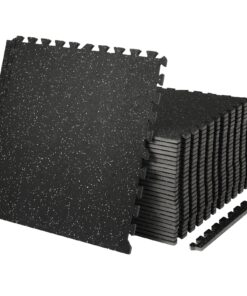VEVOR 25 шт. Толстые сцепляющиеся коврики для спортзала толщиной 12,7 мм, резиновая пена и пена из ЭВА толщиной 60,96x60,96 см, покрытие 9,29 м², водонепроницаемость и нескользящая