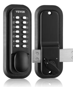 Механический кодовый замок VEVOR с 14-значной клавиатурой, водостойкий, сплав цинка, для уличных ворот, дверей 35–65 мм