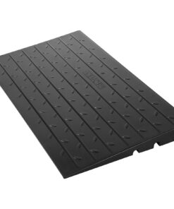 VEVOR Rubber Threshold Ramp with 7.5 cm Rise, 3 Cable Channels, 1000 kg Load, Non-Slip Entry Ramp for Wheelchair & Scooter