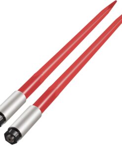 VEVOR 2 ш 99 см Hay Bale Spears, місткість 1360 кг, швидкоприкріплені шипові вилки для тракторів і навантажувачів, пружинна сталь з червоним покриттям